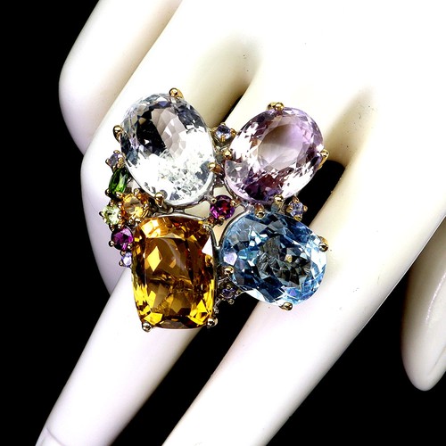 Bague argent 925 topaze - argent,