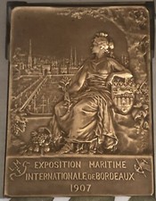 MÉDAILLE PLAQUE EN BRONZE PAR