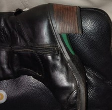 bottes noires en cuir 