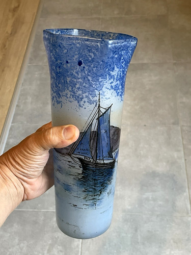 Vase émaillé style legras - émaillé,