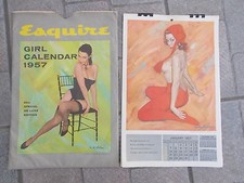 Calendrier Vintage Esquire 1957 , Pin Up, Mike Ludlow , Original Complet , U.S.A