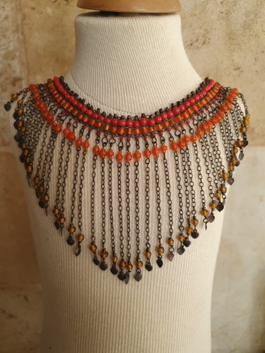 Joli collier oriental mailles - collier,
