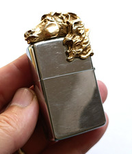 Zippo 1991 sculpture tête de cheval briquet vintage horse lighter collectible