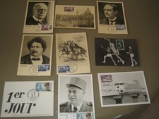 lot 9 cartes 1er jour 1970