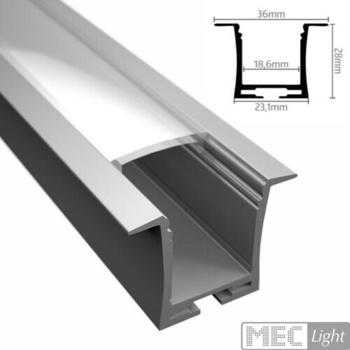 Aluminium profil baguette rail - aluminium,