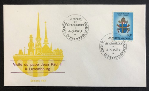 Fdc luxembourg pope - luxembourg,, "pope