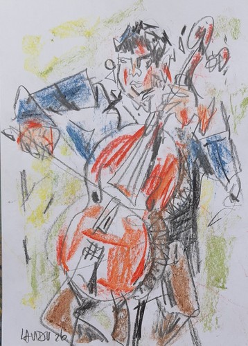 Dessin pastel sur papier - , a4