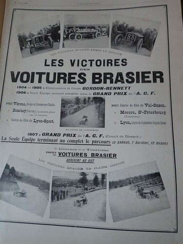 Brasier automobile victoires - brasier,