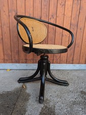 Chaise de Bureau Salle à Manger Bauhaus Thonet 5501 Vintage Fauteuil Pivotante