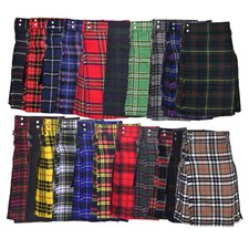 Homme Mode Sport Écossais Kilt Homme de Luxe Kilt Réglable Tailles Poche Kilt