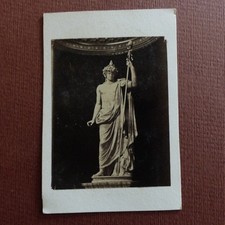 ITALIE , PHOTO CDV , Sculpture d'Antinous au musée du Vatican, vers 1880