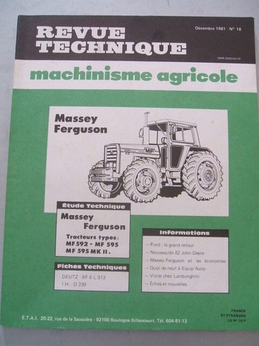 Revue technique tracteur - technique,