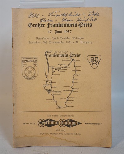 Programme 1957 wurtzbourg - 1957,