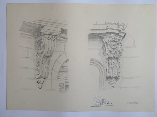 Dessin chapiteaux école - dessin,
