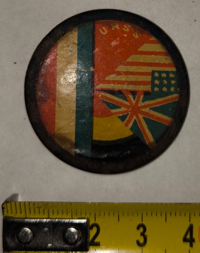 Broche bouton drapeaux - broche,