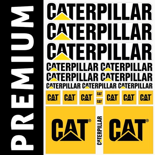 Caterpillar 21 stickers - -,