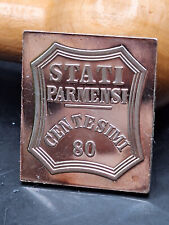 Timbre motif en argent fin 999