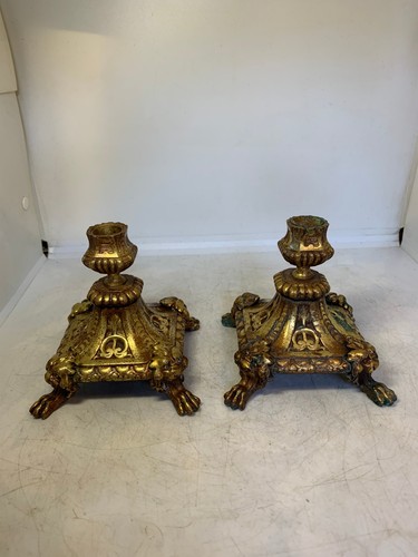 Ancienne paire bougeoir en - paire,