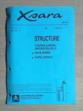 (341A) Manuel d'atelier CITROEN Xsara - Structure 5 portes et break GPL/C.