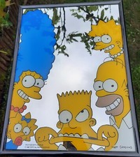 Cadre Miroir Simpson Famille Grimace Barthe 1995 MATT Groening Vintage 38x28