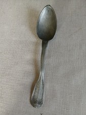très ancienne cuillère à soupe en étain 18ème / 19ème siècle  