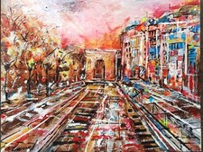 CHRISTOPHE CASSEL COTE ARTPRICE- AKOUN  ORIGINAL HUILE sur bois paris
