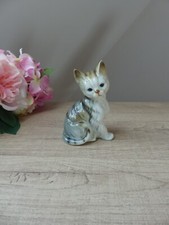 Vintage Figurine Chat Assis en