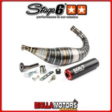 S6-96188951/RE POT D'ECHAPPEMENT Stage6 R/T 90 - 100cc CNC Rosso / Nero PEUGEOT 