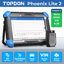 2025 TOPDON Phoenix Lite 2 Appareil de diagnostic automobile OBD2 ECU Codage FR