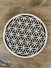 Plaque en Bois 10 cm Fleur de Vie - Décoration Spirituelle