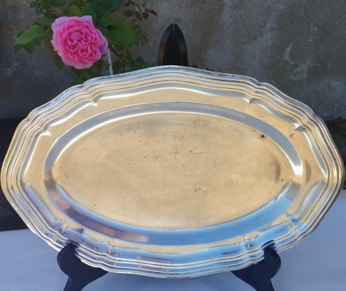 Plat creux metal argenté