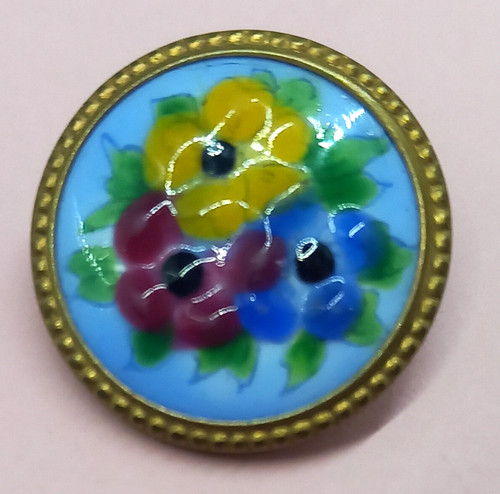 Ancien bouton emaux des - ancien,