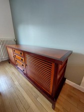 Beau buffet et miroir en bois massif d'acajou Mobilier De France (Val Achat 4K€)