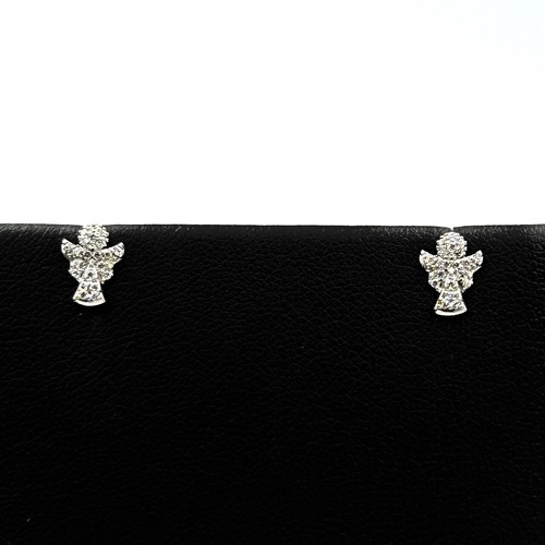 Boucles oreilles or blanc - or,