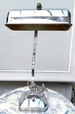 Lampe Années 1930 Chrome Metal De Bureau