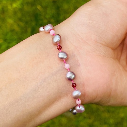 Bracelet argent perle de - argent, en