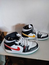 CHAUSSURE BASKET NÏKE AIR JORDAN MID 1 ALTERNATE SWOOSH RED YELLOW TAILLE 38 TBE