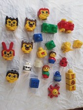 Lot Lego Duplo Primo 1er age éléphant girafe  voiture personnage  tête