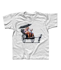T-Shirt Enfant Pousse-Pousse Rickshaw'Tourisme Art de Rue London New York
