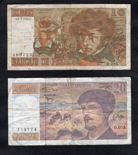 France lot billets 20 - de,