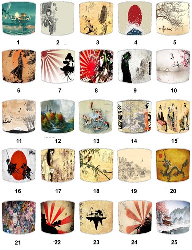 Oriental abat jour geisha - abat-jour,