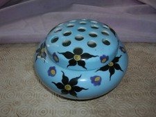 bouquetiere pot pourri couvert pique fleurs en porcelaine de limoges art deco TB