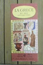 dépliant touristique Grèce et antiquités 1956 photos dessins  en français