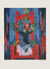 Tony AGOSTINI Compotier à la chaise rouge 1985 lithographie