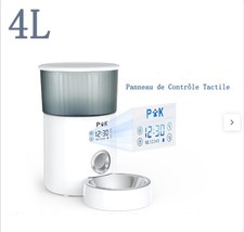 Mangeoire Automatique pour Chiens Et Chats 1-5 Repas Au Jour 4L Distributeur