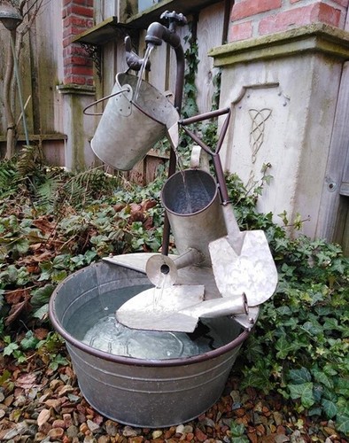 Fontaine deco jardin bac - jardin, en
