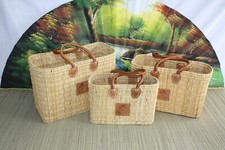 Superbe sac cabas Panier en Jonc MAROCAIN - 3 tailles - idéal courses , marchés