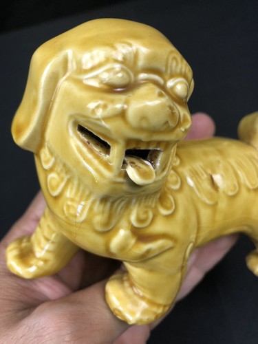 Statuette chien en - chien, fo