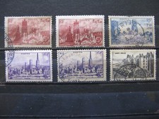FRANCE oblitérés  n° 744 à 747 + 2 variantes