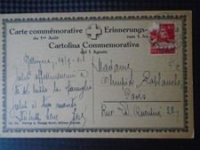 Carte commémorative Suisse